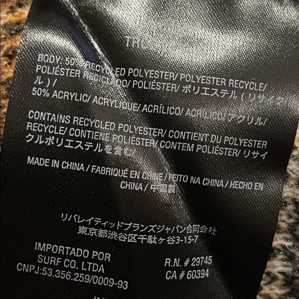 Volcom M/L Not Fairisle Sweater Patterned Black A… - image 5